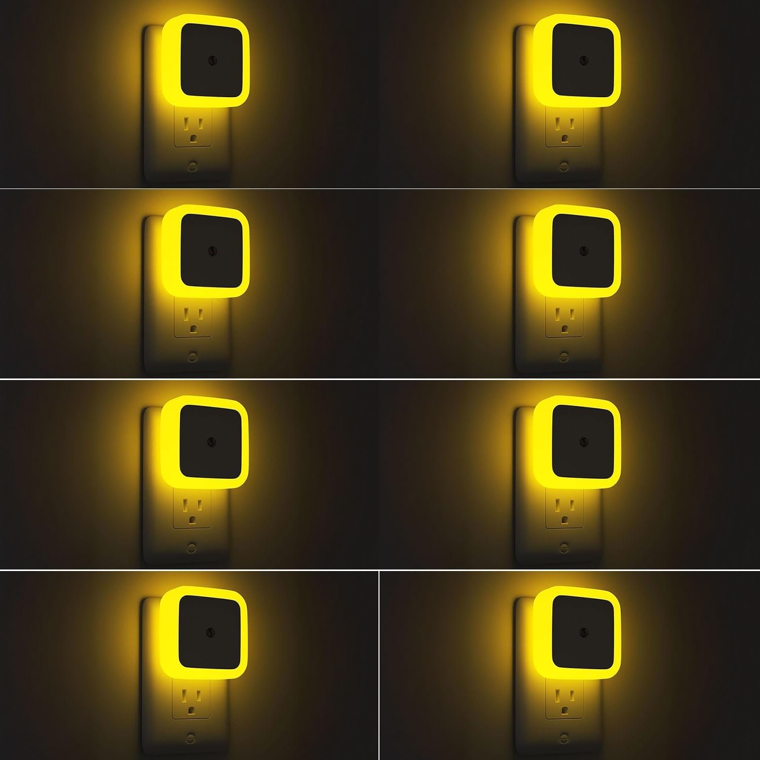 Sujeet Night Light, Night Lights Plug into Wall 8-Pack, Nightlight Plug in Night Light, Dusk to Dawn Night Lamp Led (Amber)