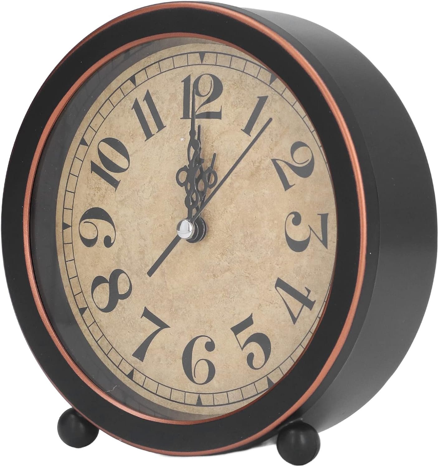 Retro Style Desktop Alarm Clock, Analog Alarm Clock, Easy to Read, Silent, Radiation Free, High Precision Battery Alarm Clock, Suitable for Home Offices and Bedrooms