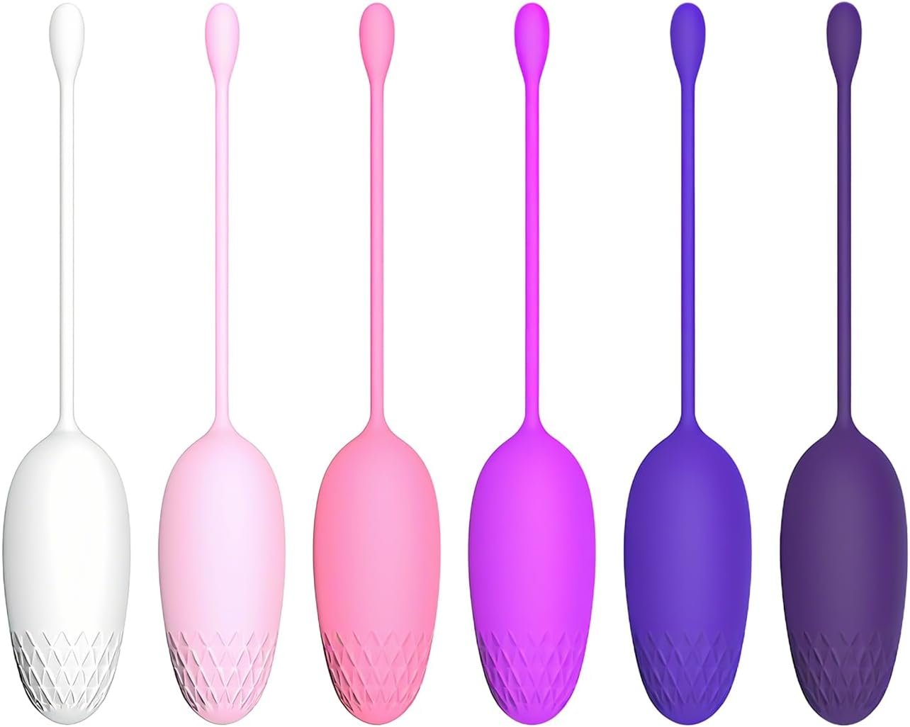 Kegel Ball Exercise System, Pelvic Floor Muscle Trainer with 6 Silicone Weights, Kegel Weight Training for Tightening & Strengthen