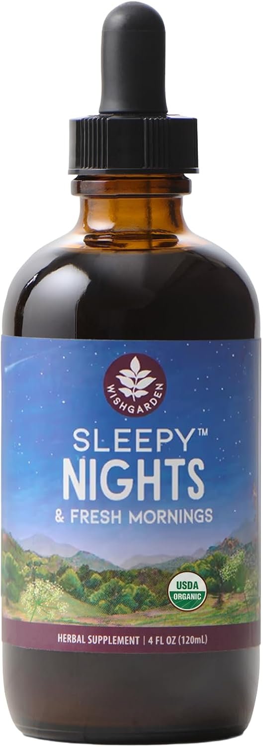 WishGarden Herbs Sleepy Nights, Melatonin-Free Sleep Tincture, 4oz