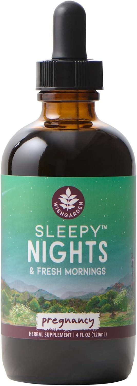WishGarden Herbs Sleepy Nights for Pregnancy, Herbal Sleep Aid, 4oz