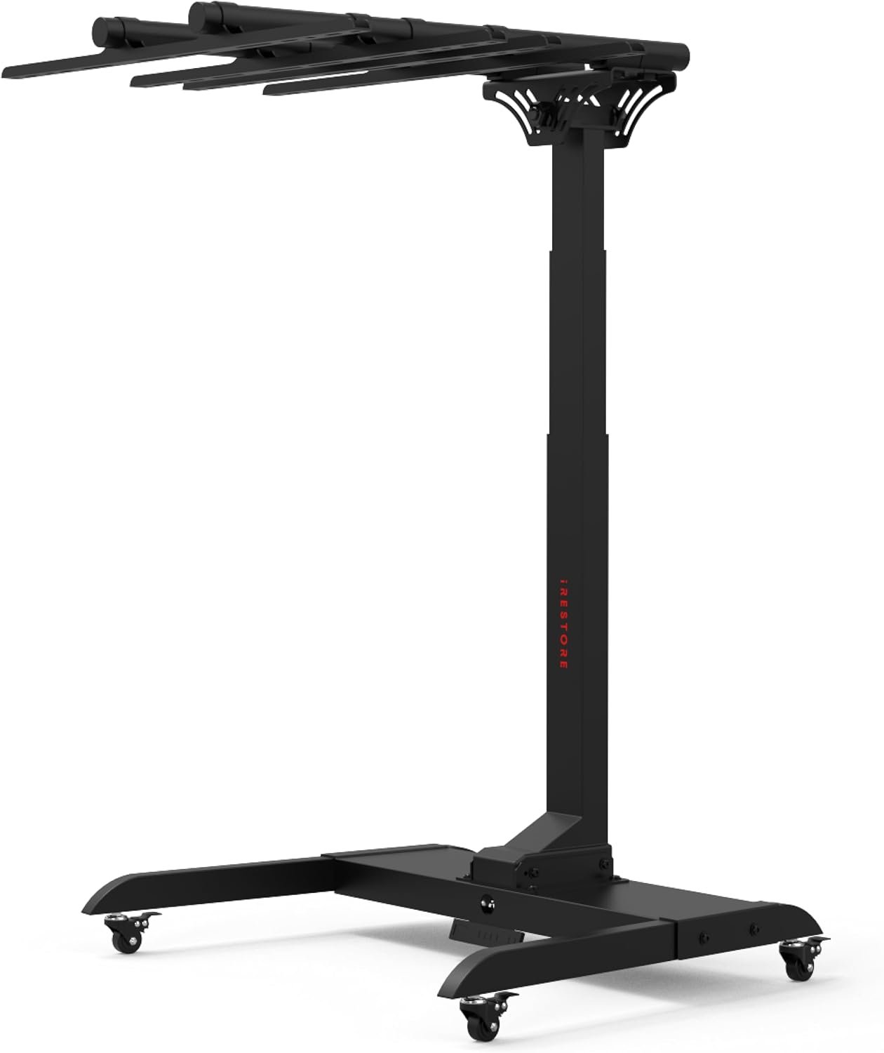 iRESTORE Motorized Red Light Therapy Stand for Apex 1500 and Apex 2160, Light Therapy Panel Base 31-63 in, 132 lbs Capacity, Holds 4 Panels, Full Body Red Light Therapy at Home, Black