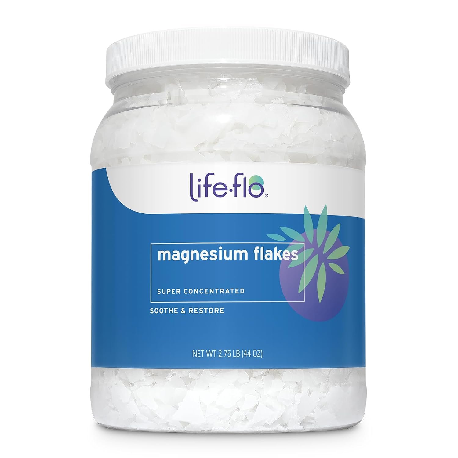 LIFE-FLO Magnesium Bath Flakes, Unscented, 44 oz
