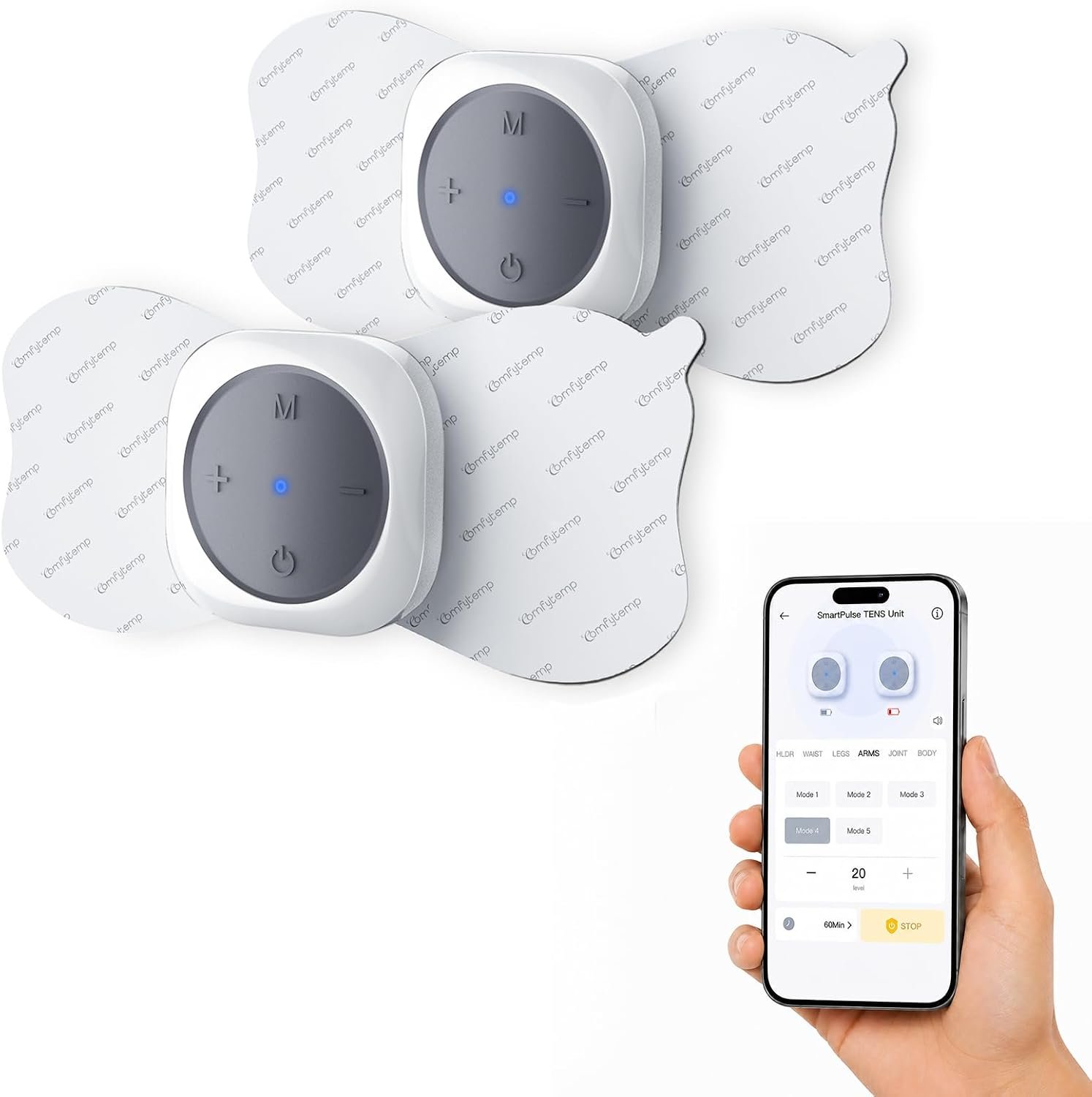 Comfytemp 30 Modes Wireless TENS Unit Muscle Stimulator for Pain Relief
