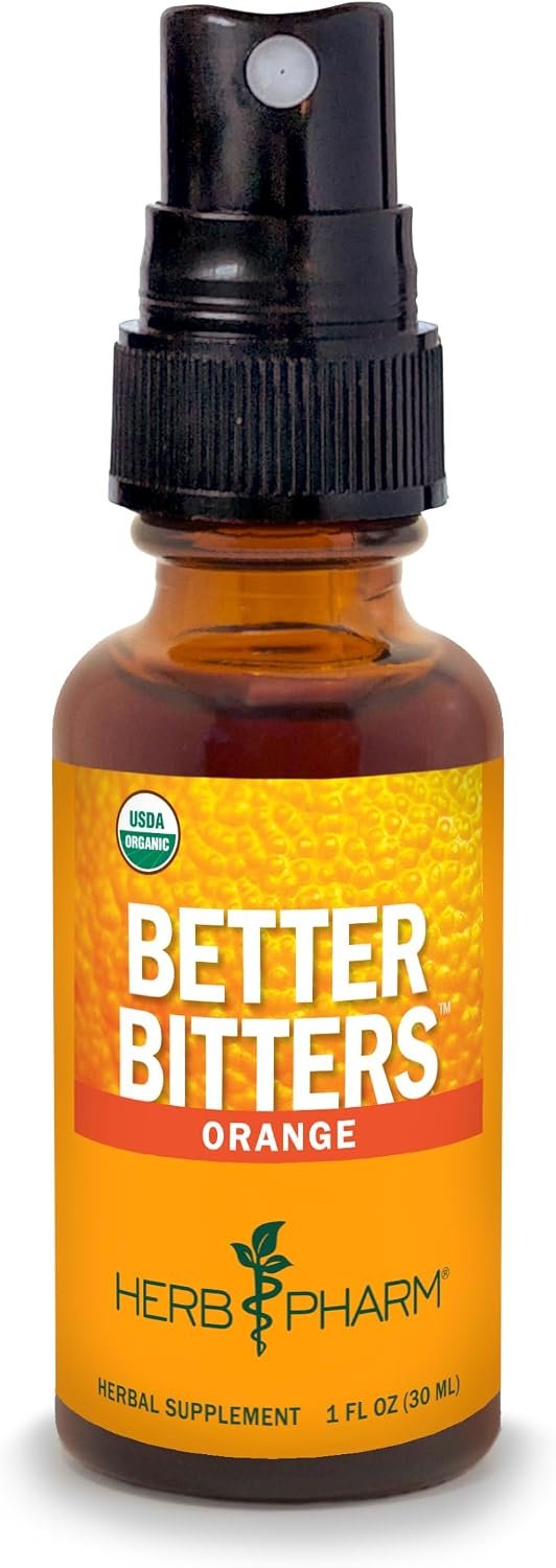 Herb Pharm Better Bitters Certified Organic Digestive Bitters, Orange, 1 Ounce