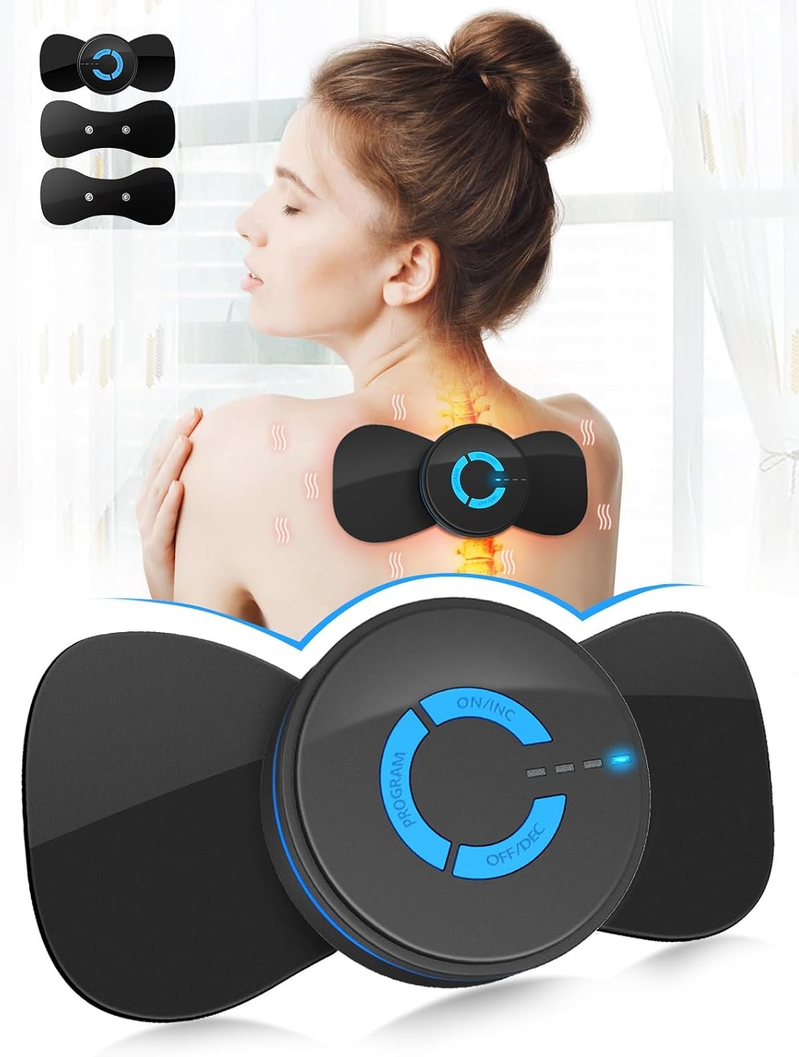 Wireless TENS EMS, TENS Unit Muscle Stimulator, Mini Body Massager Machine