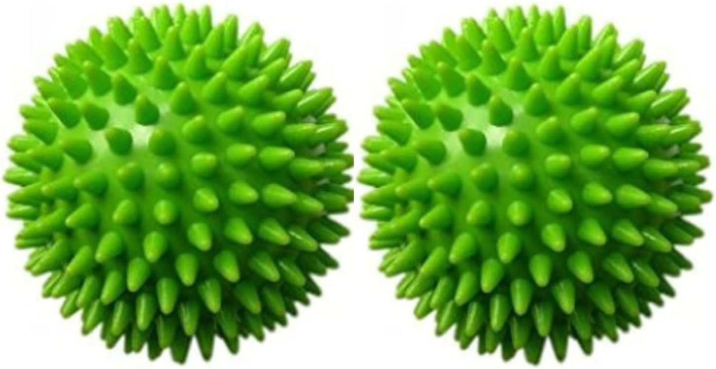 Therapist’s Choice® Pack of 2 Soft Spiky Massage Balls, Stress Reflexology, Porcupine Sensory Ball Set
