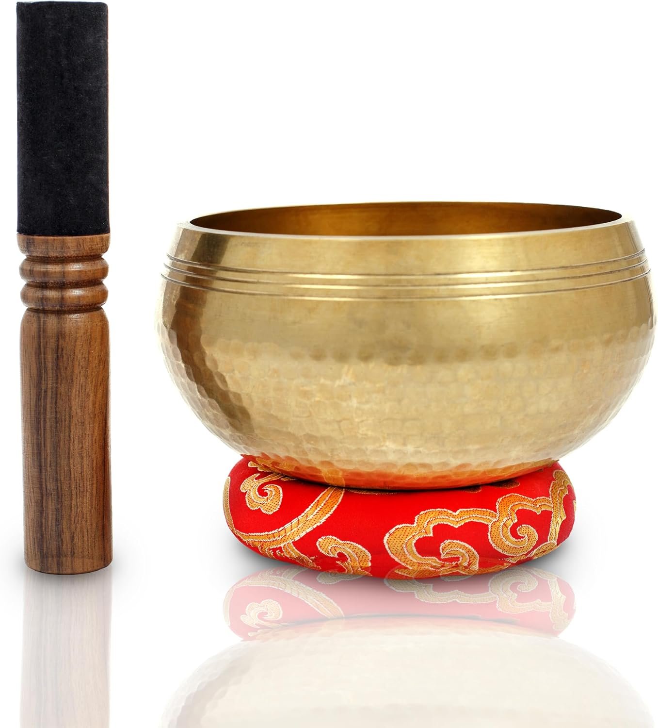 Large Master healing Tibetan Singing bowls set 6″ ~ Meditation Sound Bowl hand Hammered in Nepal For Yoga, Meditation, Mindfulness, Healing & Chakra balancing~ (6 Inch)