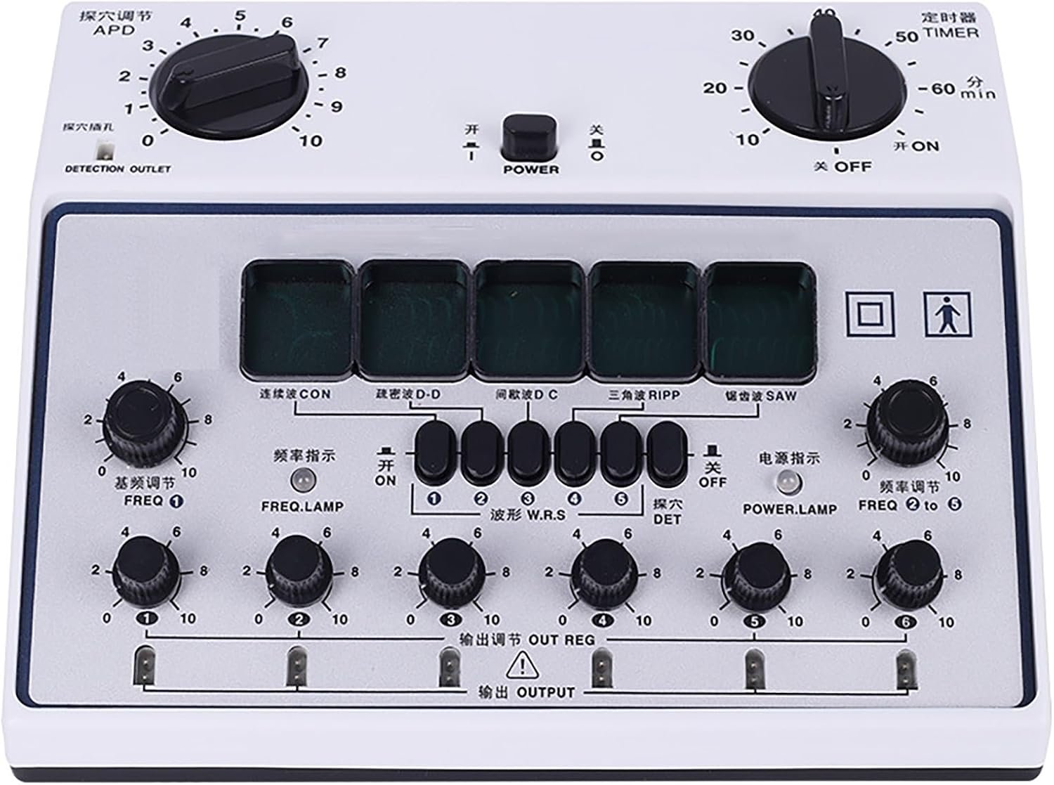 Electric Acupuncture Stimulator Machine, 6 Output Patch Massager