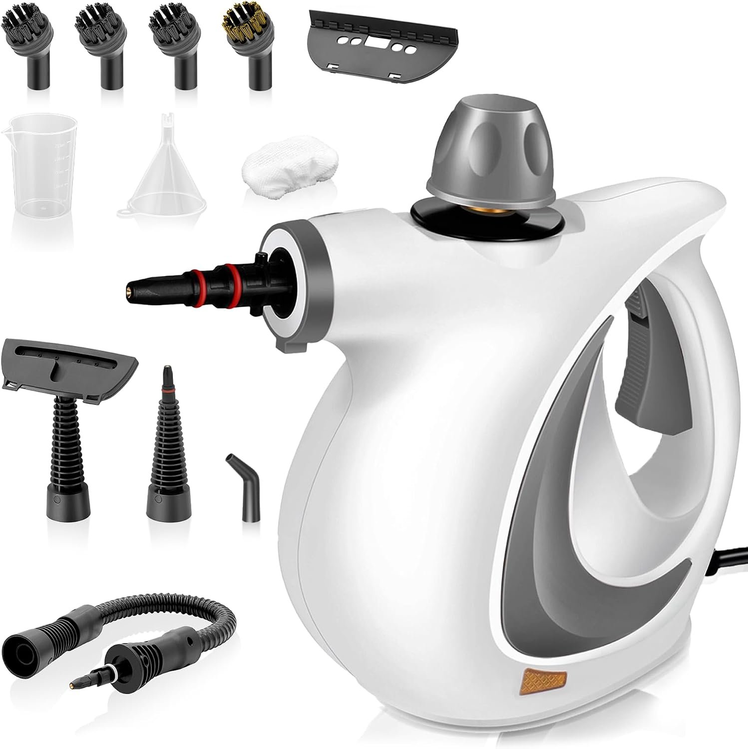 Pressurized Handheld Steam Cleaner for home with 12pcs Accessories&Safety Lock – Multi-Surface Natural Deep Steamer for Cleaning Car, Furniture, Floor, Upholstery, Tile, Grout, Windows