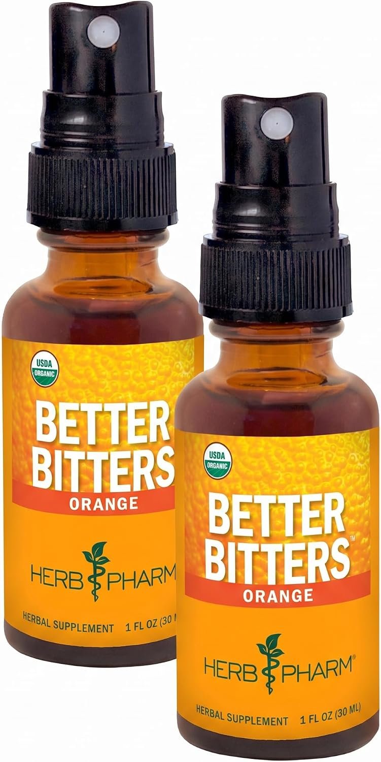 Herb Pharm Better Bitters Certified Organic Digestive Bitters, Orange, 1 Ounce (Pack of 2)