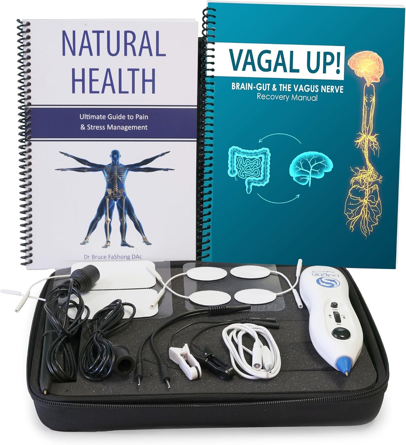 Electronic Acupuncture Pen – Vagal Stim Kit | Dolphin Neurostim | Physical Therapy Tools, Great for Reducing Stress – Enhance Vagal Tone – Over The Counter