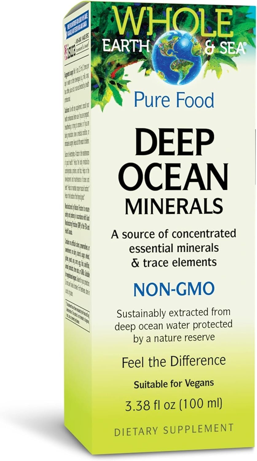 Whole Earth & Sea Deep Ocean Minerals Liquid, Vegan, 3.38 oz, 40 Servings
