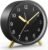 Analog Alarm Clock, Silent Non-Ticking with Night Light, Fashionable Round Metal Alarm Clock for Office, Battery Operated, Clock for Bedroom, Elderly, Adults, Children, Student Gifts