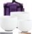 Leize Crystal Singing Bowl Tuned Quartz with Suede Striker Carry Case Bag, Set of 3 PCS 432HZ 6″ A 8″ F 10″ C, Frosted White