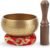 Premium Tibetan Singing Bowl Set – Authentic Handcrafted Mindfulness Meditation Holistic Sound 7 Chakra Healing Gift by Himalayan Bazaar (3 Inch, Gold)