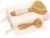 eaxun Bamboo Dry Brushing Body Brush Set, Firm Natural Boar Bristle, 2 Pack