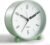 JALL Analog Alarm Clock, 4 inch Super Silent Non Ticking Small Clock with Night Light, Battery Operated, Simple Design, Old Fashioned Style Ideal Decor, for Bedroom, Bedside, Desk, Adult, Gift, Green