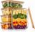 Tessco for you 5 Pack Glass Food Storage Containers with Bamboo Lids,36 Oz