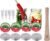 Complete Mason Jar Fermentation Kit – Sauerkraut Pounder + 4pc Glass Weights + 4pc water airlocks Easy Wide Mouth Jars Vegetable Fermenting Set -Suitable for 86MM mason jar (Jars Not Included)