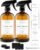 Vine Creations Amber Glass Spray Bottles, 2 Pack Glass Refillable Bottles for Cleaning solutions, 16 oz Spray Bottle for Cleaning, Mister Spray Bottle, Amber Spray Bottles with Waterproof Labels