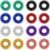 Metal Decompression kit – 16 Pack Spiky Sensory Rings for Anxiety Stress Relief, 8 Assorted Colors