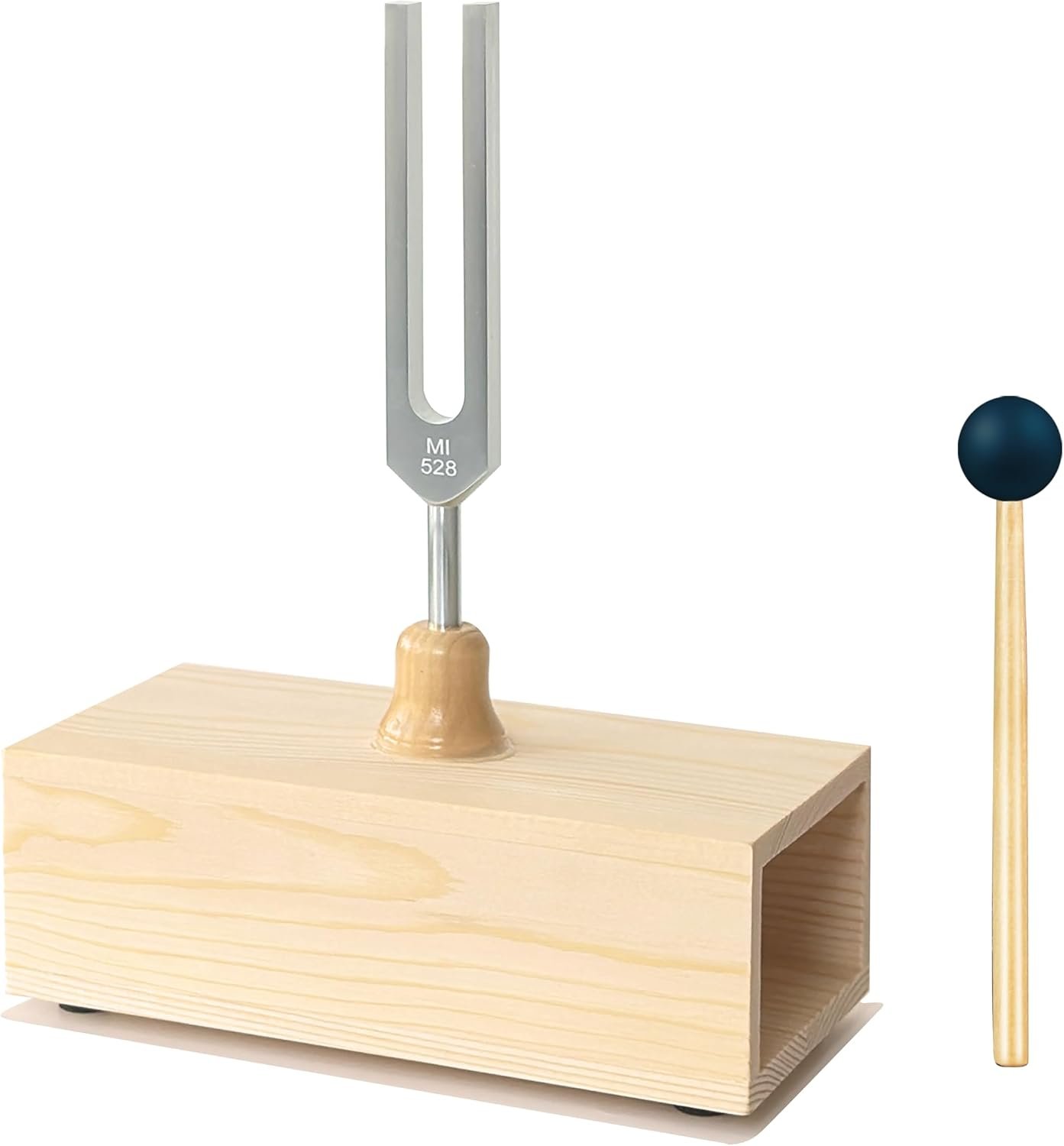 528 Hz Tuning Fork with Exquisite Wooden Resonator, Guiding You Towards Tranquility and Peace