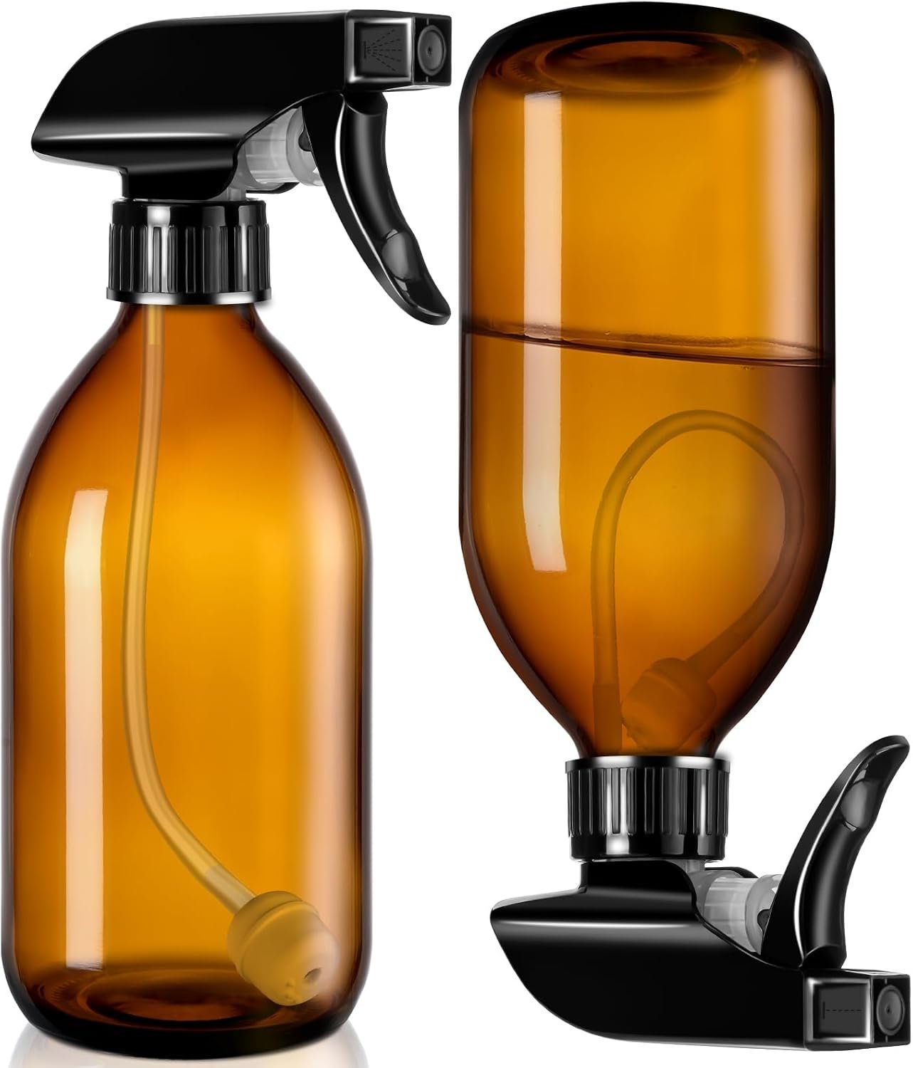 Tecohouse 360° 16 OZ Amber Glass Spray Bottles 2 Pack