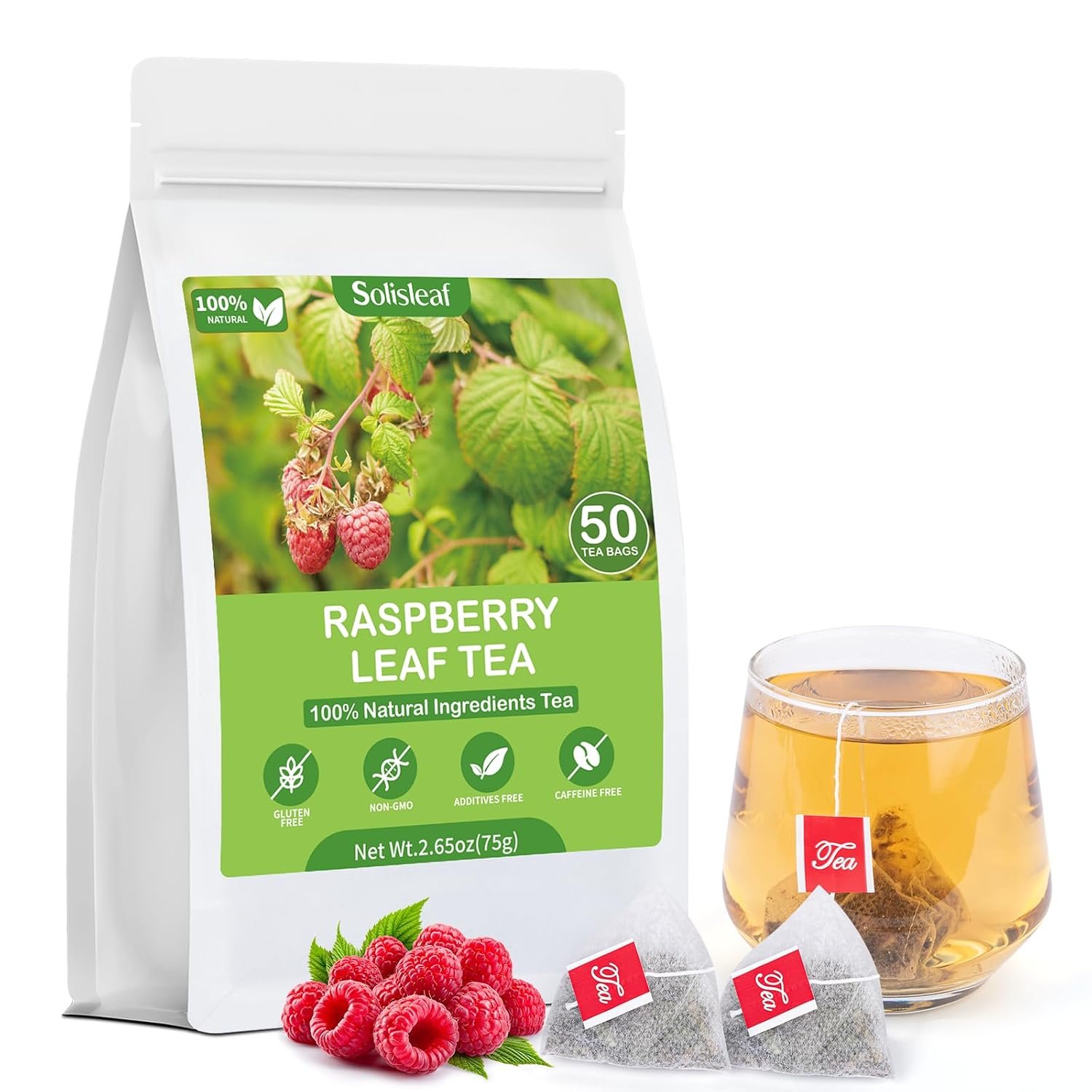 Raspberry Leaf Tea, 100% Natural & Pure Red Raspberry Leaf Tea Herbal Bags