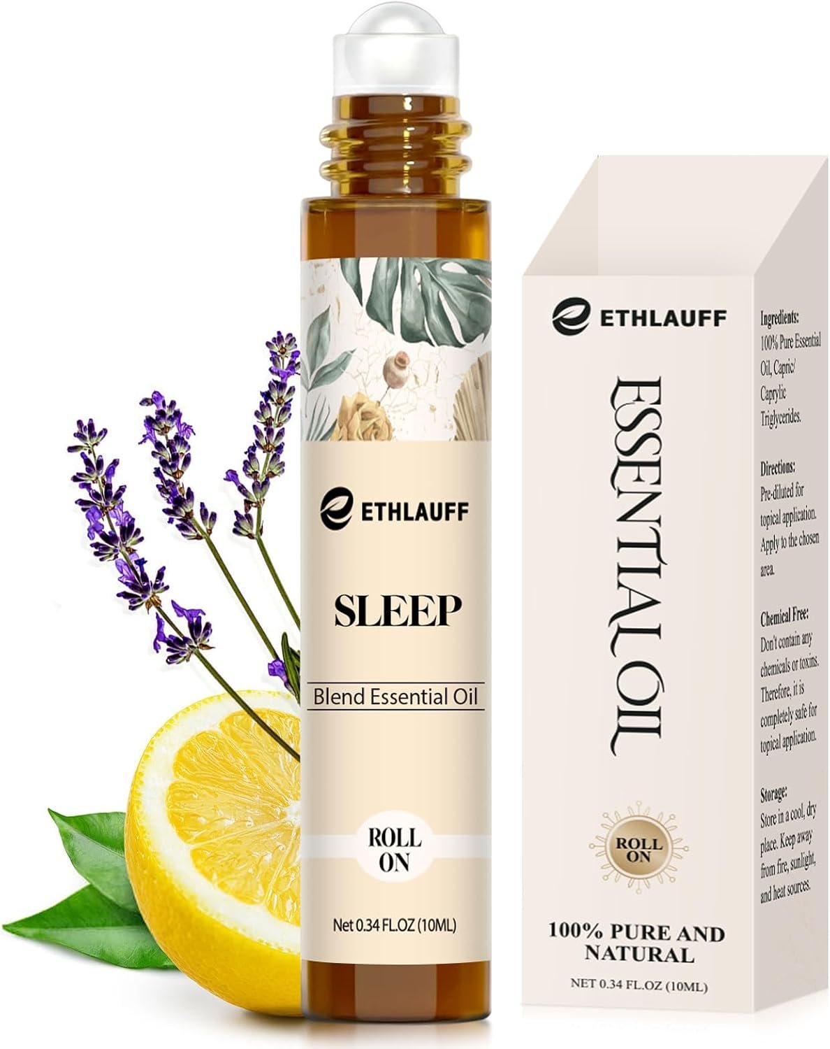 Sleep Essential Oil Roll on – Calming Blend with Lavender, Sandalwood, Roller Ball Oil for Stress Relief, Calm & Relaxation