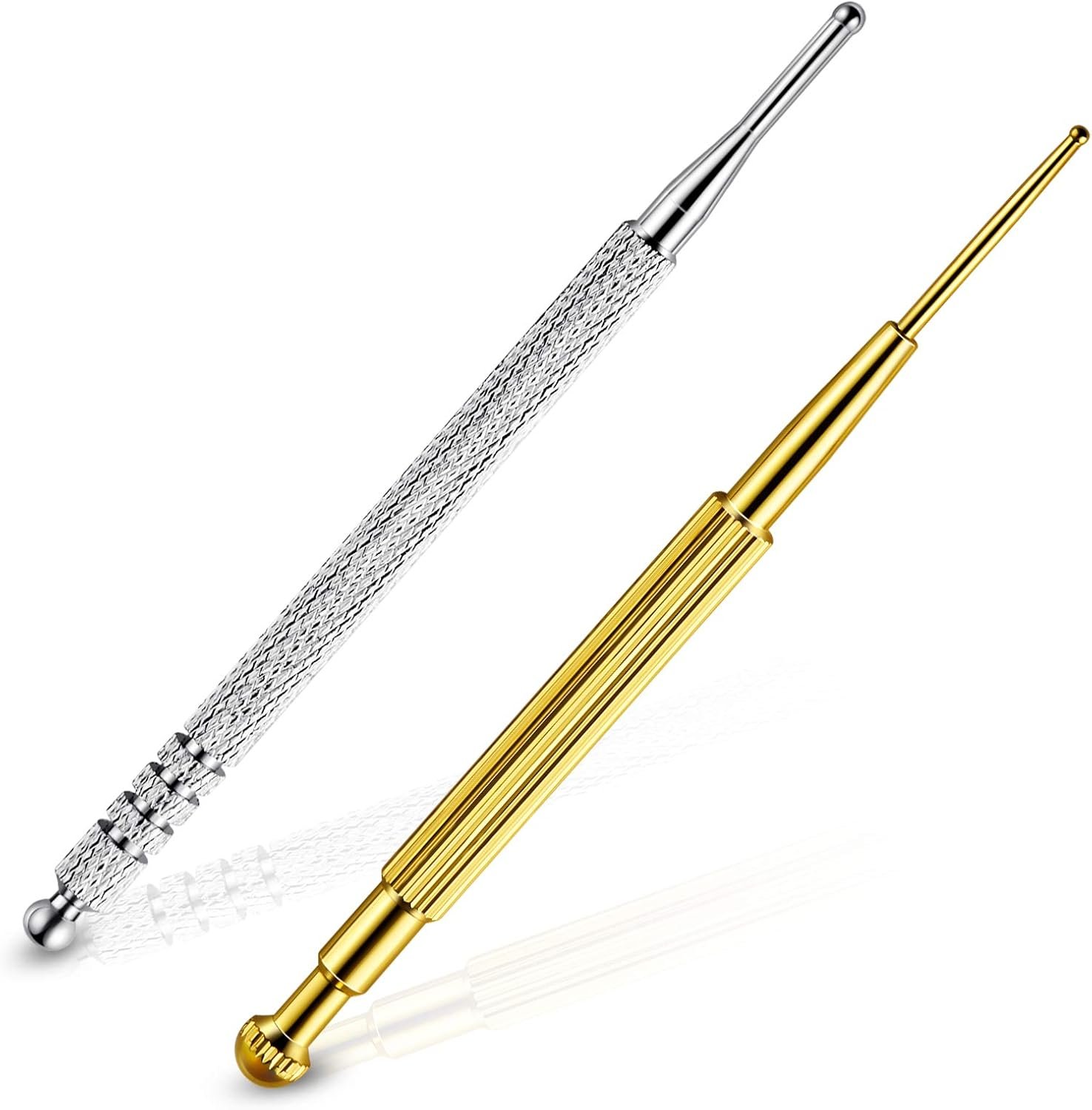 Nuanchu 2 Pcs Facial Reflexology Massage Tool Retractable Acupuncture Pen