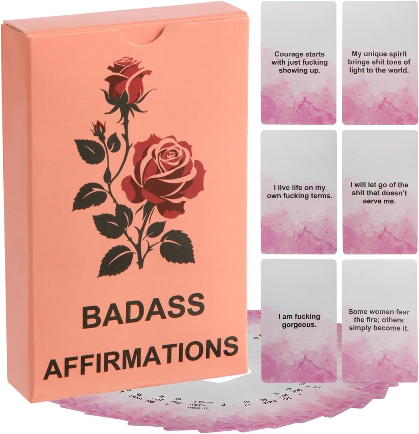 Lapsia 55 Badass Affirmation Cards for Women – Funny Gift for Her