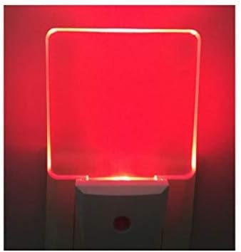GREENIC 2 Pack 0.5W Plug in LED Night Light with Dusk to Dawn Sensor Red
