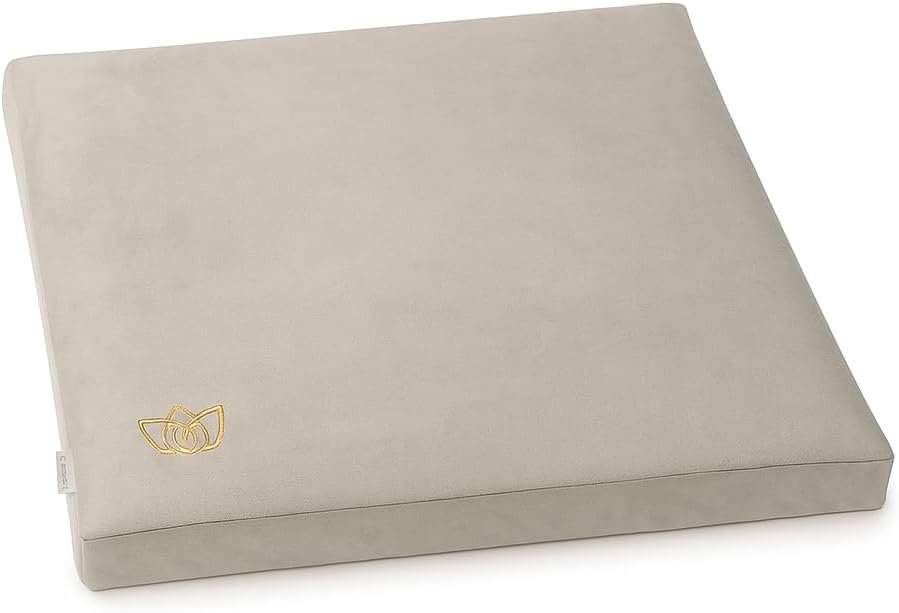 Florensi Meditation Cushion Velvet Floor Pillow with Buckwheat Fill