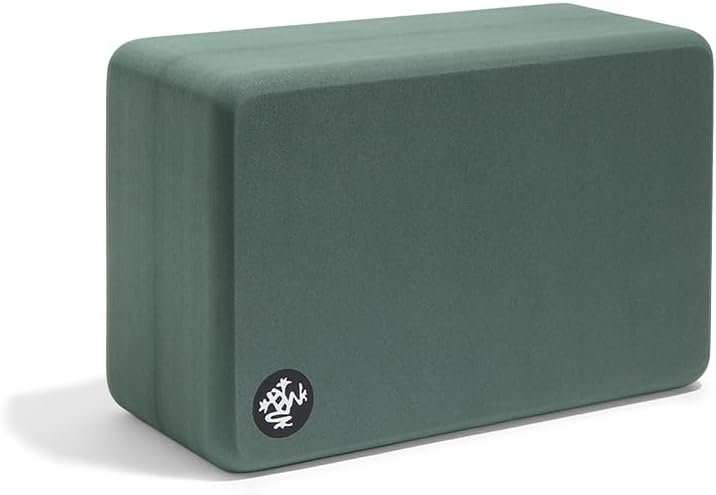Manduka Foam Yoga Block – Recycled EVA Foam Block with Ergonomic Support, Yoga Equipment, Home Gym Accessory, & Pilates Tool, Lightweight for Travel, High Density, Comfortable Edges