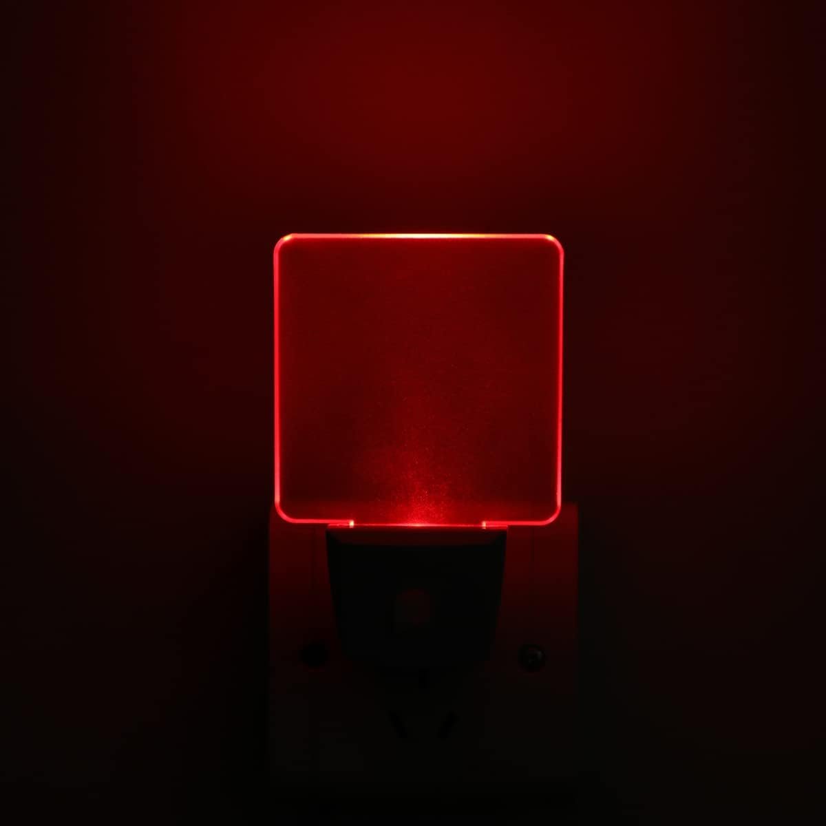 KINUR Red Night Light,2 Pack LED Night Lights Plug into Wall with Dusk to Dawn sensors, Plug in Night Lights for Kids Room, Bedroom, Bathroom, Baby Nursery,Stair Lights, Hallway Light, Daylight