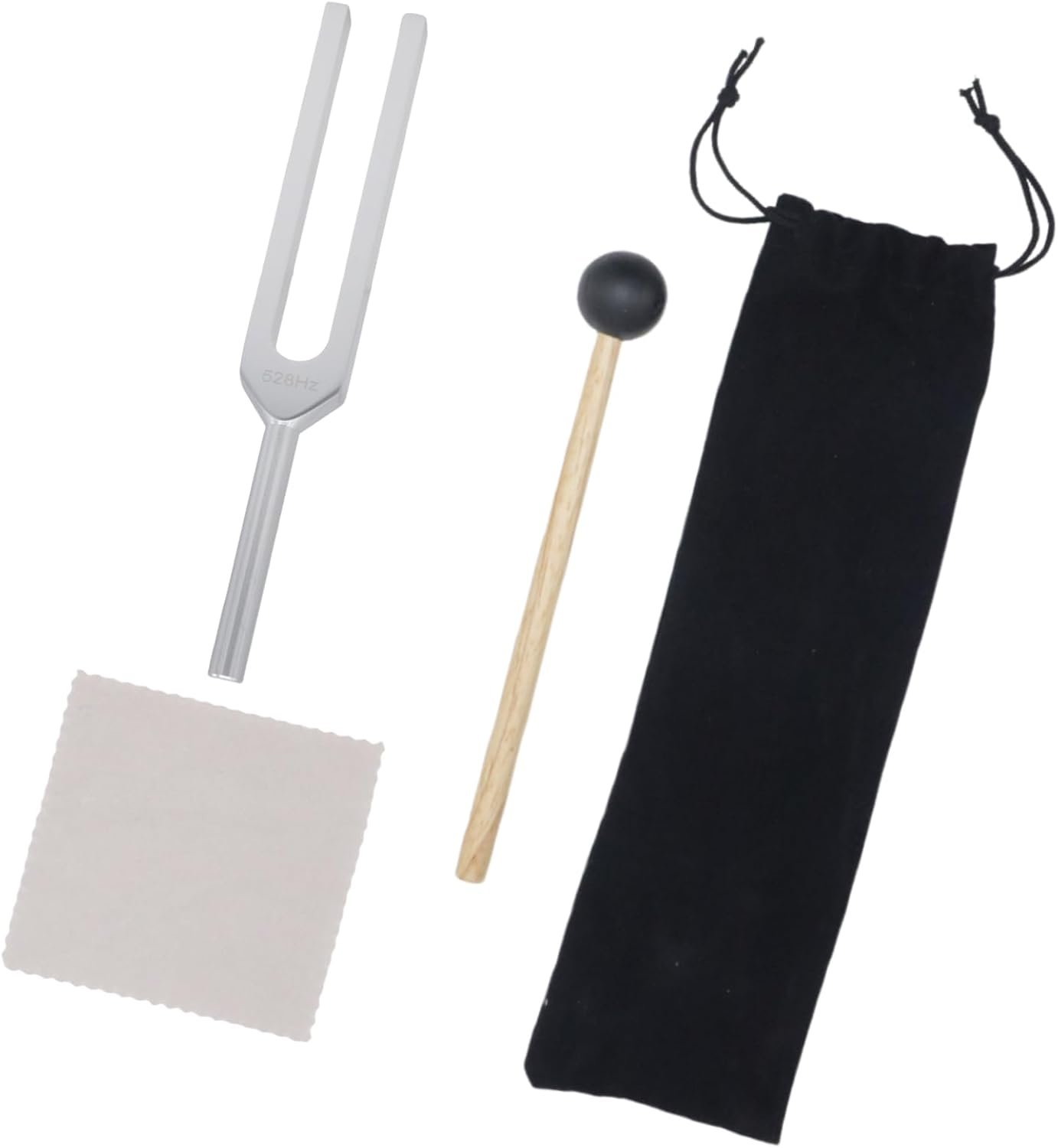 CashBeat 528 Hz Tuning Fork with Silicone Hammer & Storage Bag