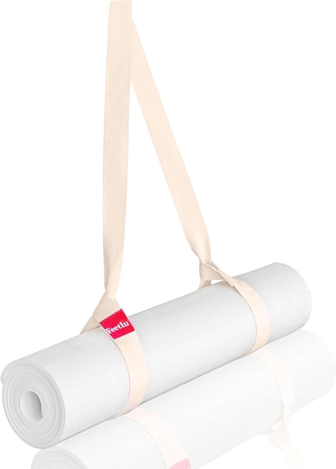 Yoga Mat Straps 2 in 1 – Cotton – Adjustable anti-slip straps for yoga, pilates, stretching, for carrying mats