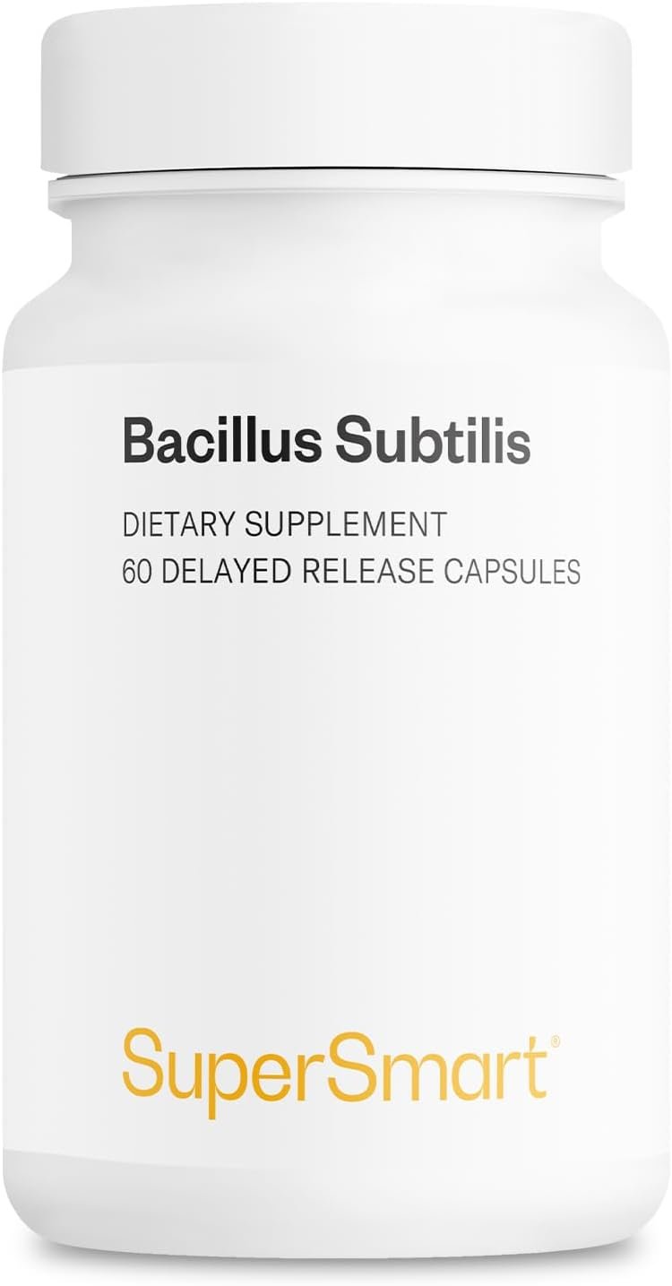 Supersmart – Bacillus Subtilis 3 Billion CFU per Day (High Potency) – Spore Probiotic Supplement | Non-GMO & Gluten Free – 60 DR Capsules
