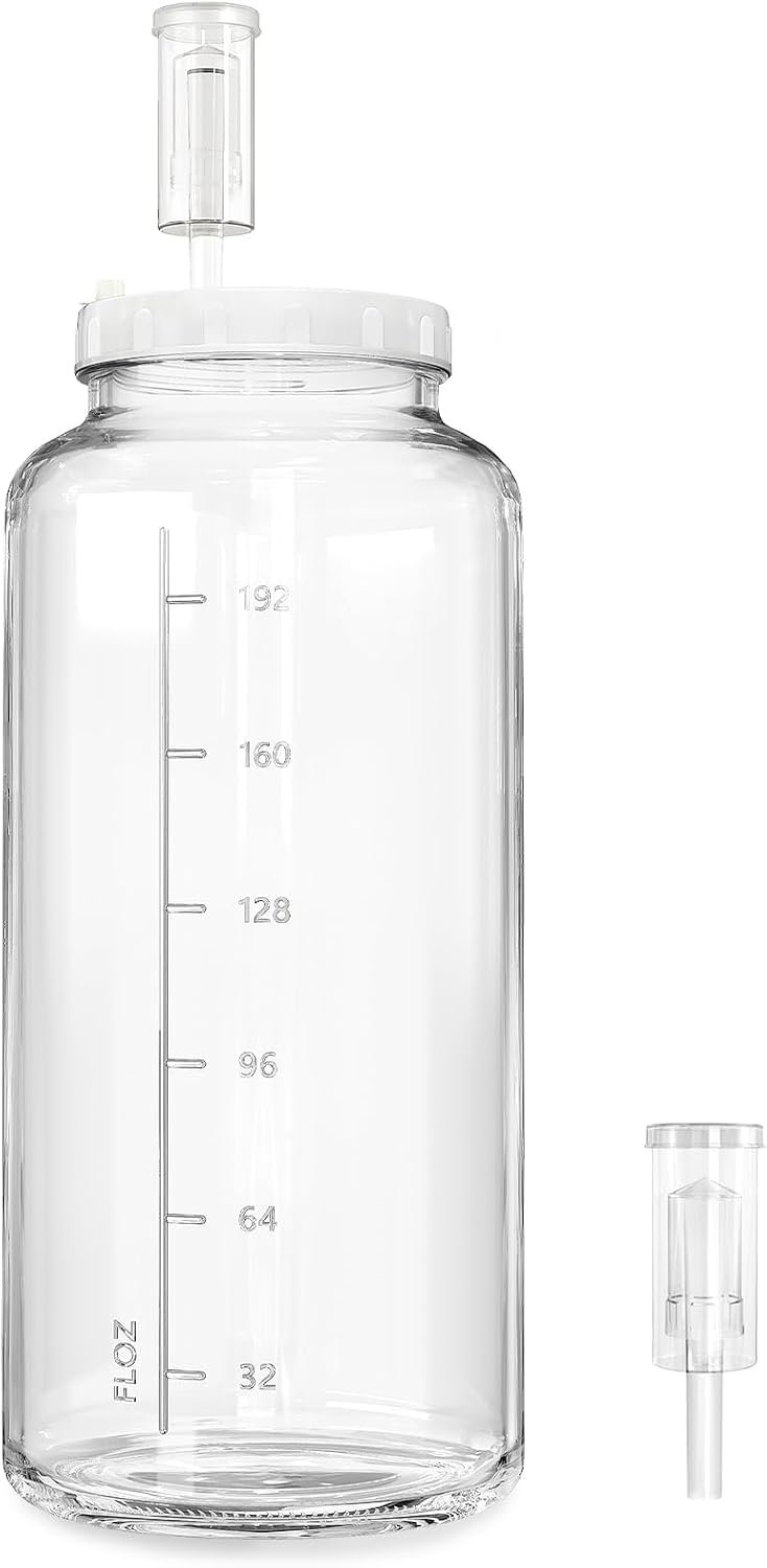 2 Gallon Large Fermentation Jar, Wine Making Kit for Beer Cider Kombucha