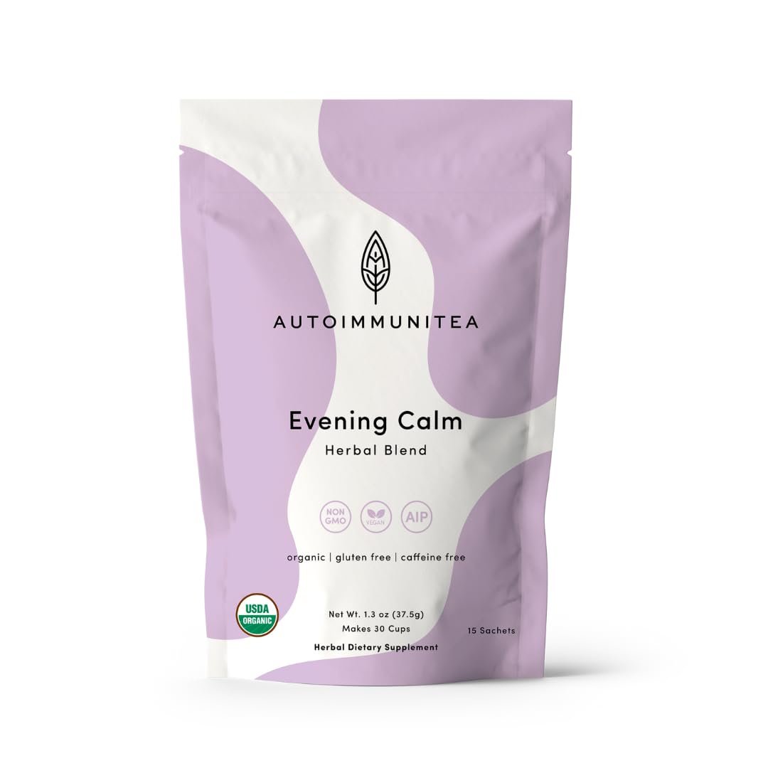 Organic Lavender Tea Loose Leaf Tea Bags – Sleep Tea, Passion Flower Tea, Calming Tea, Nighttime Tea, Relaxing Tea, Tulsi, Stress Tea, Caffeine Free AIP Bedtime Herbal Blend, 15 Count