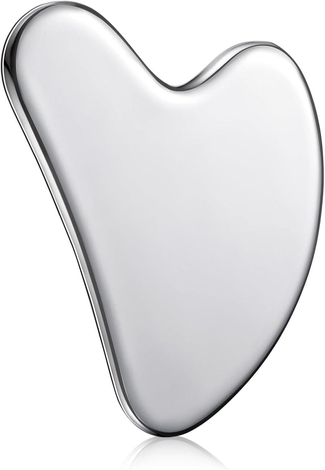 Nuanchu 304 Stainless Steel Gua Sha Facial Tool, Silver, Heart
