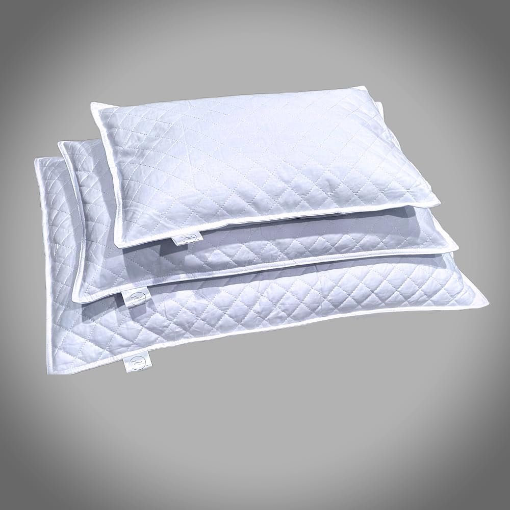 Buckwheat Hull Pillow (Small (Travel)) Naturally Cooling, Firm Support, Deep Comfort, 100% Cotton Case, Premium Hulls
