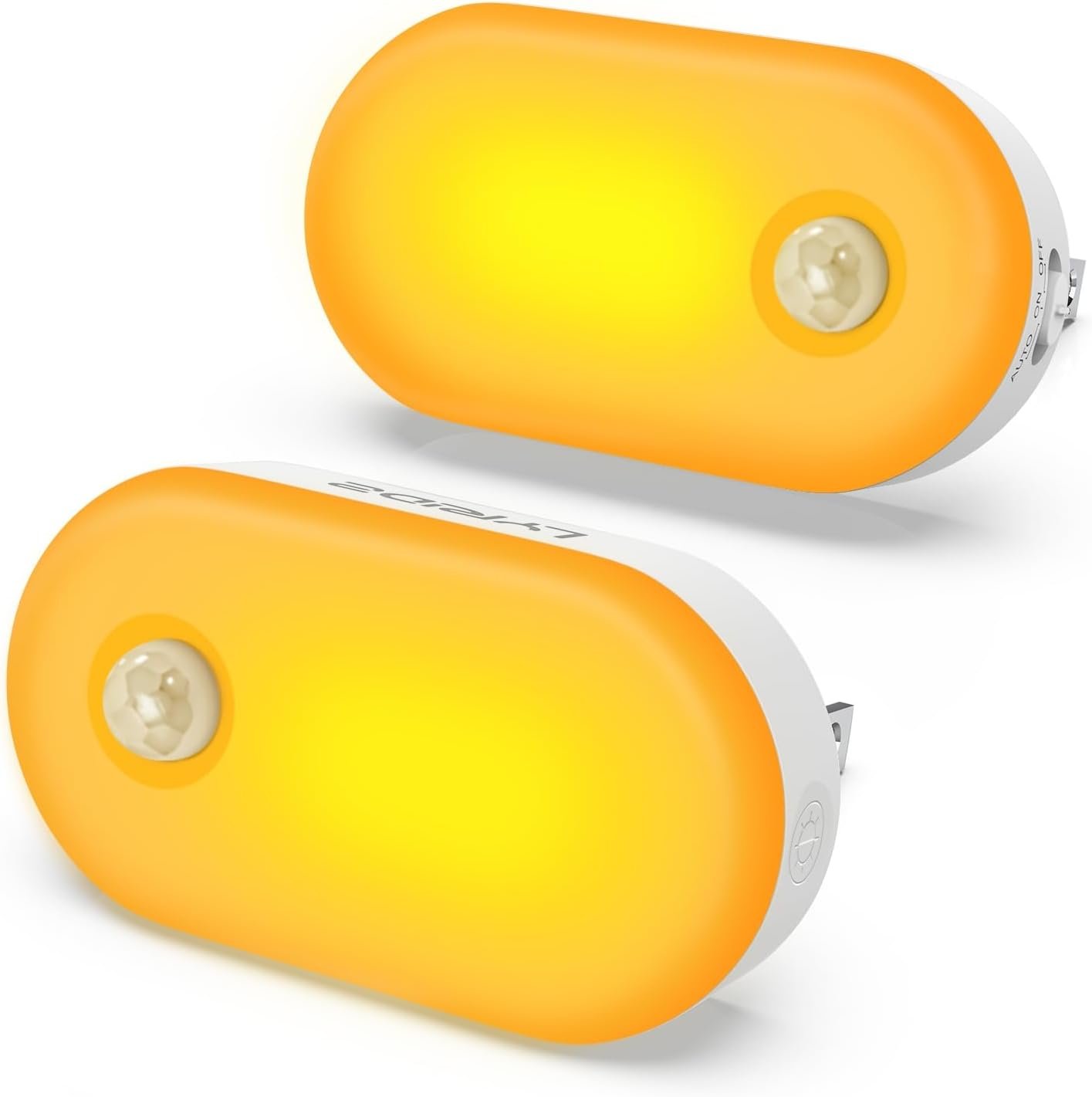 Lyridz Amber Night Light Plug-in with Motion Sensor, 2-Pack