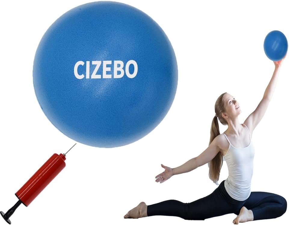 CIZEBO 6″ or 8″ Pilates Ball, Small Exercise Ball with Air Pump