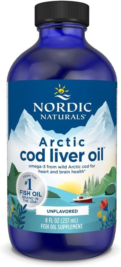 Nordic Naturals Arctic Cod Liver Oil,1060mg Omega-3 Liquid, Unflavored – 8oz