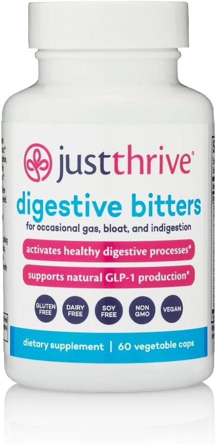 Just Thrive Digestive Bitters Capsules for Digestion & Bloating Support