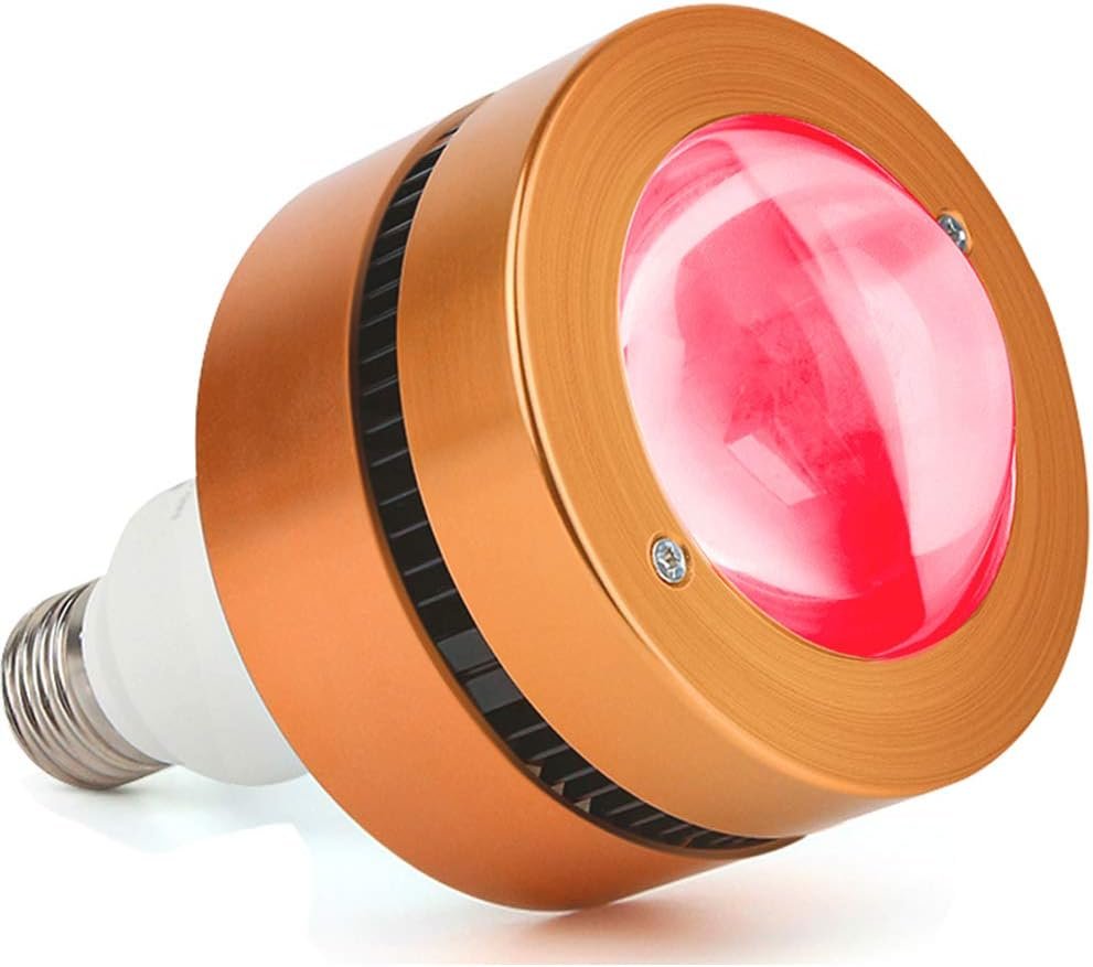 96W Red Light Therapy Bulb,PDGROW Upgrade COB 48 LED Deep Red Light Therapy Lamp Devices,670 Nanometer Red Light & Near Infrared Light 850nm Infrared Heat Bulb for Skin Face