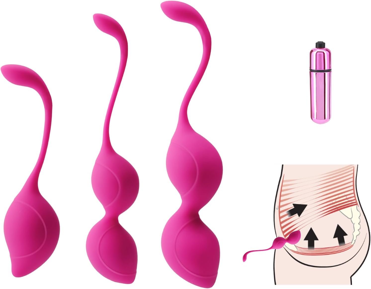 Kegel Exerciser: for Vaginal Tightening Ben was Balls for Women Pelvic Floor Muscle Strengthening Kegel Weights Ben Wa Balls Set Kegel Balls Set for Women Tightening Exercise Beginners Advanced