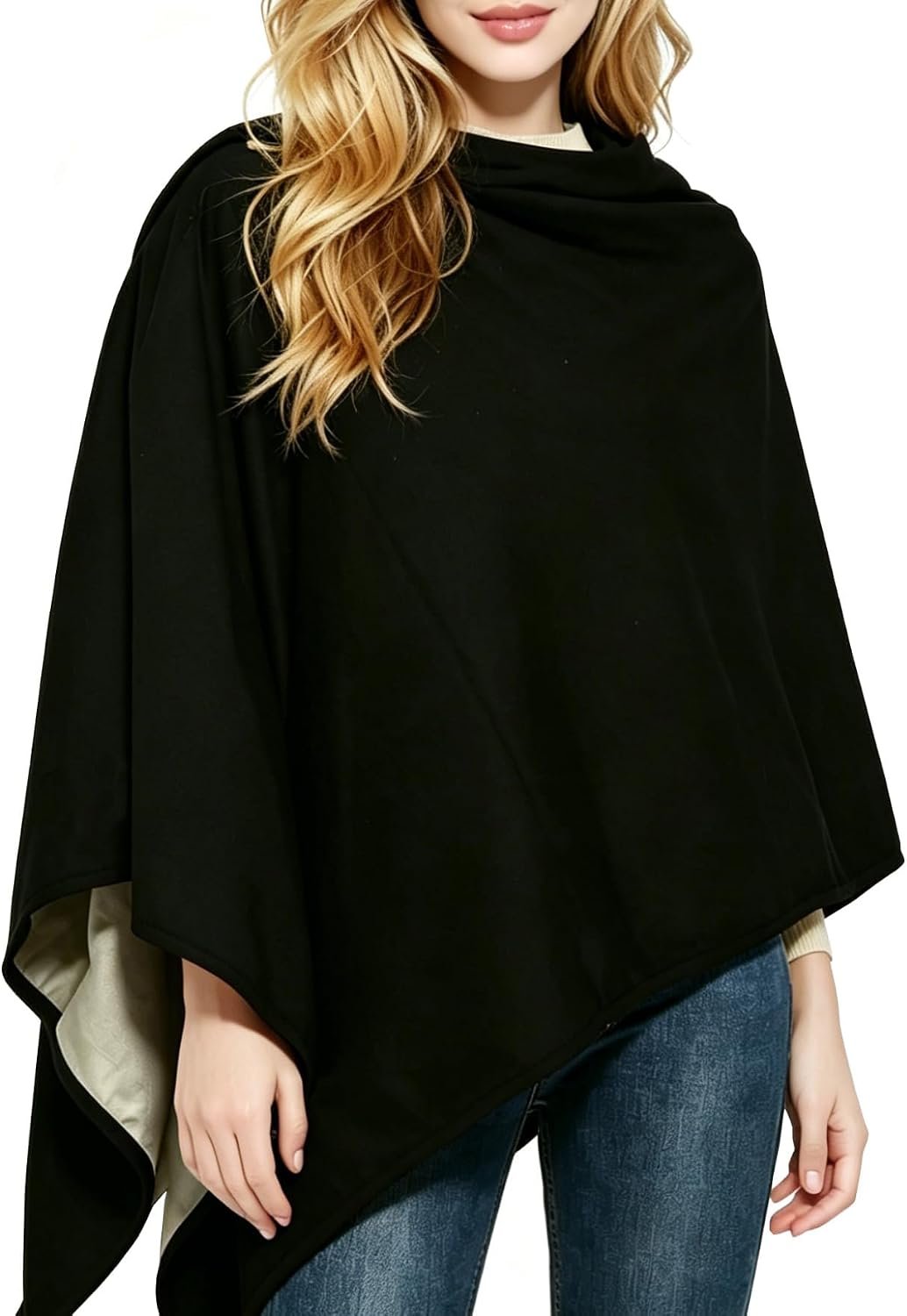 Amerthing EMF Shielding Poncho Blanket,Wearable Faraday Blanket,Pure Silver Fiber RF Shielding WiFi Blocker